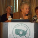 Pat Smith, LDA President, gives her thanks.  (L) Pam Lampe, LDA Vice President and Treasurer looks on.