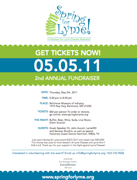Spring for Lyme Annual Fundraiser May 5th!