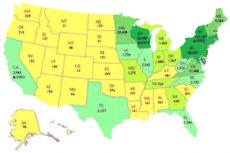 USA Case Map